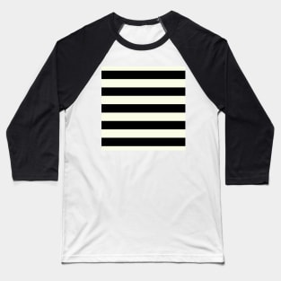 Preppy Bold Paris Chic Black And White Stripes Baseball T-Shirt